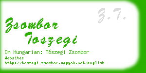 zsombor toszegi business card